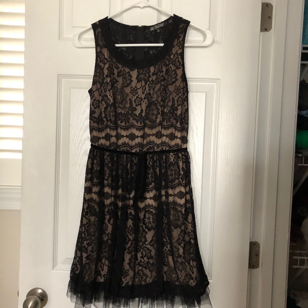 Black/Nude Lace Dress